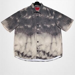 Hugo Boss Eratino Mens Shirt Medium Multi Color Short Sleeve Casual Worn Once